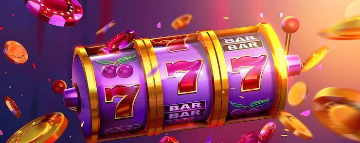 Tampilan Jackpot Bingo bernuansa neon